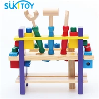 wooden tool toys pretend play toolbox accessories set educational construction toys for kids early educational game