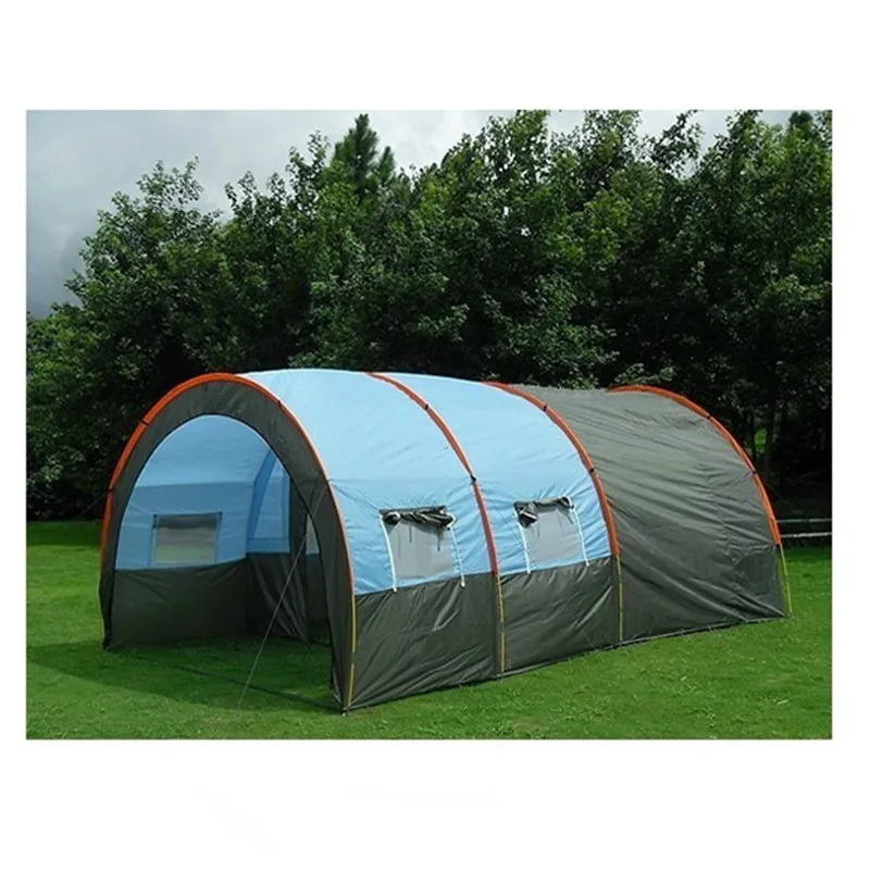 

Outdoor camping double room one bedroom two hall tunnel multi-person team sports equipment mountain camping supplies canopy tent