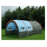 Outdoor camping double room one bedroom two hall tunnel multi-person team sports equipment mountain camping supplies canopy tent