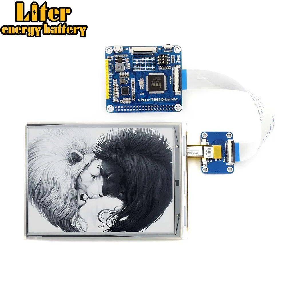 6-дюймовый E-Ink дисплей Waveshare для Raspberry Pi 800*600 IT8951controller USB/SPI/I80/I2C интерфейс четкий |
