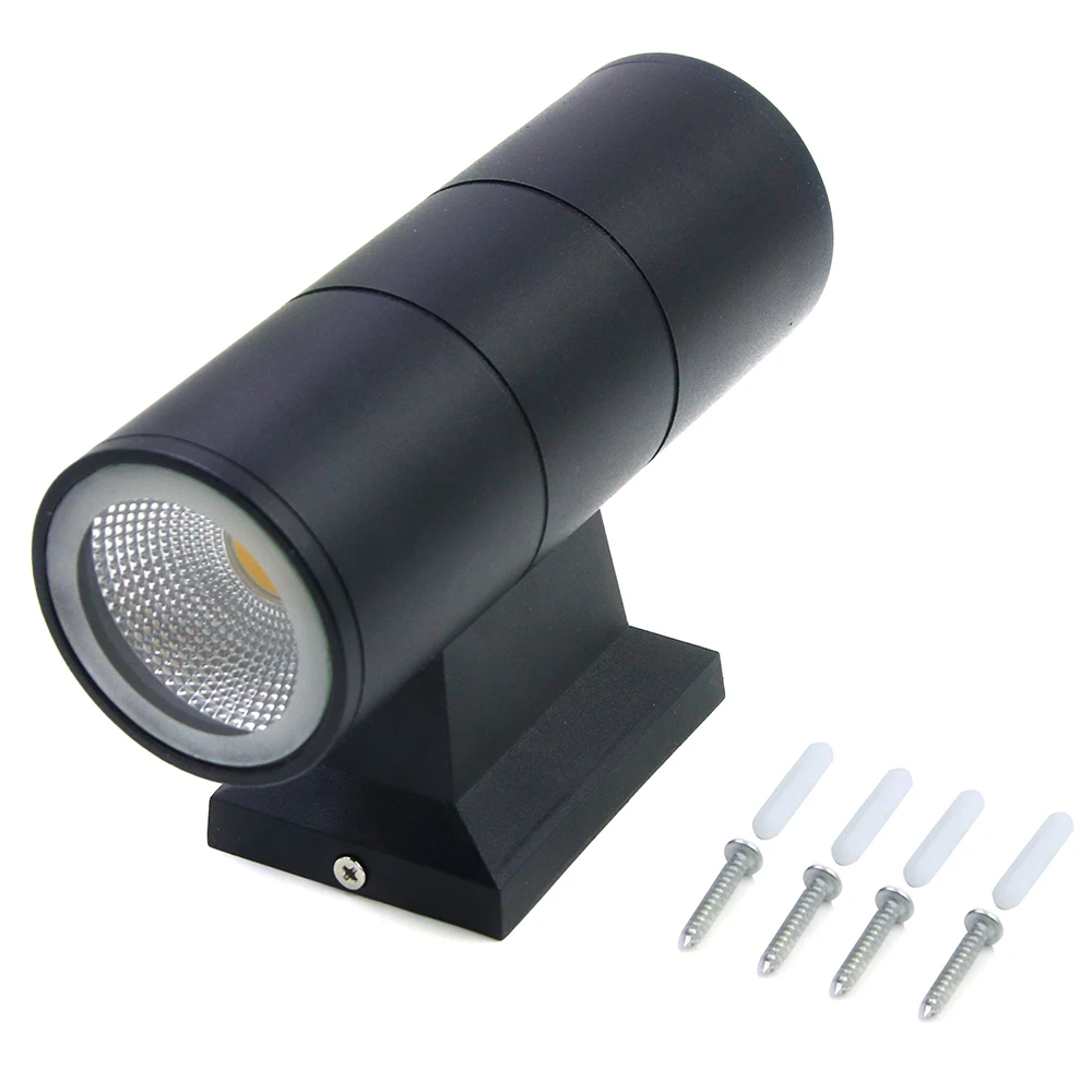 

Modern Up and Down Outdoor Lighting Dual-Head Aluminum Cylinder 6W LED Wall Lamp Outdoor Waterproof IP65 Porch Lights