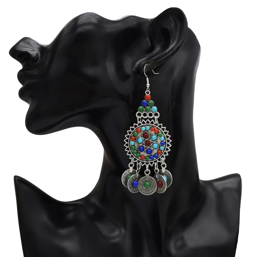 Женское цыганское ожерелье-чокер и серьги Jhumka, браслеты в богемном стиле с серебряной монеткой на голову, винтажное танцевальное украшение для волос, индийские, афганские