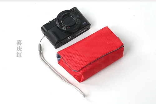 rose red Камера чехол сумка для sony карты RX100 M2 M3 M4 M5 WX500 HX50 HX60 HX90 Камера чехол; защитный чехол Canon G9X G7X G7X Mark II - Цвет: rose red