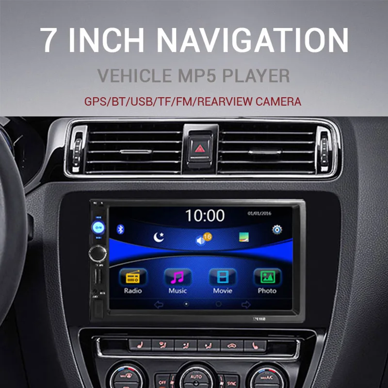Автомагнитола 2 Din мультимедийный плеер GPS-навигация камера Bluetooth MP4 MP5 стерео
