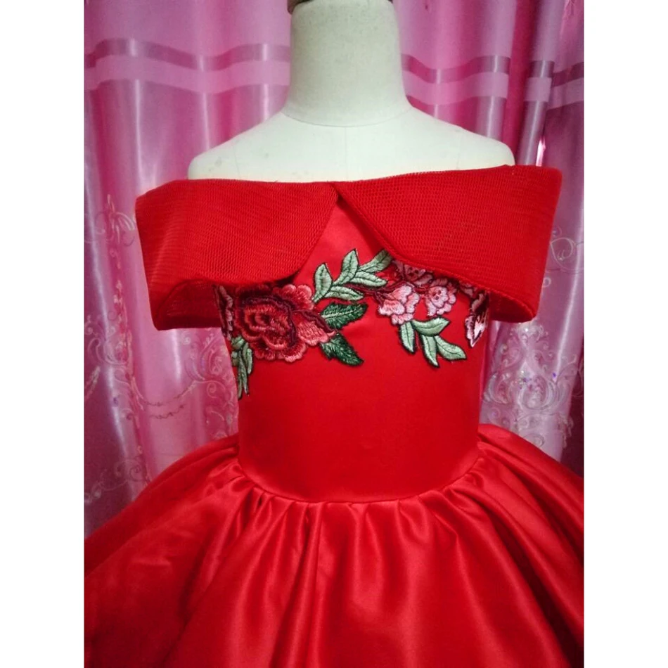 Сатиновое платье из органзы с цветочным узором для девочек вечерние платья-пачки