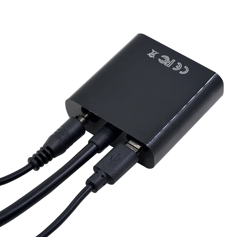 Адаптер CHIPAL для преобразователя HDMI VGA с аудиокабелем 3 5 мм + блок питания USB Xbox 360 ПК