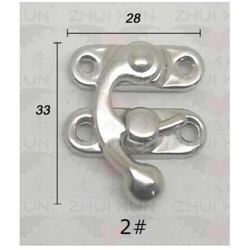 

50 шт., 28*33 мм, Серебряная Пряжка, темно-деревянная упаковочная коробка, детали, застежка, защелка, крючок, маленькая скоба, замок, рог, украшени...
