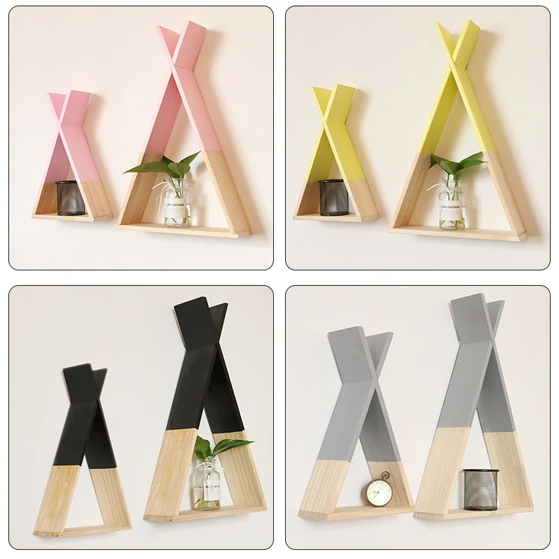 

Скандинавская деревянная подвесная стойка для хранения для детской комнаты, нужно собрать самостоятельно, декор для детской комнаты, дерев...