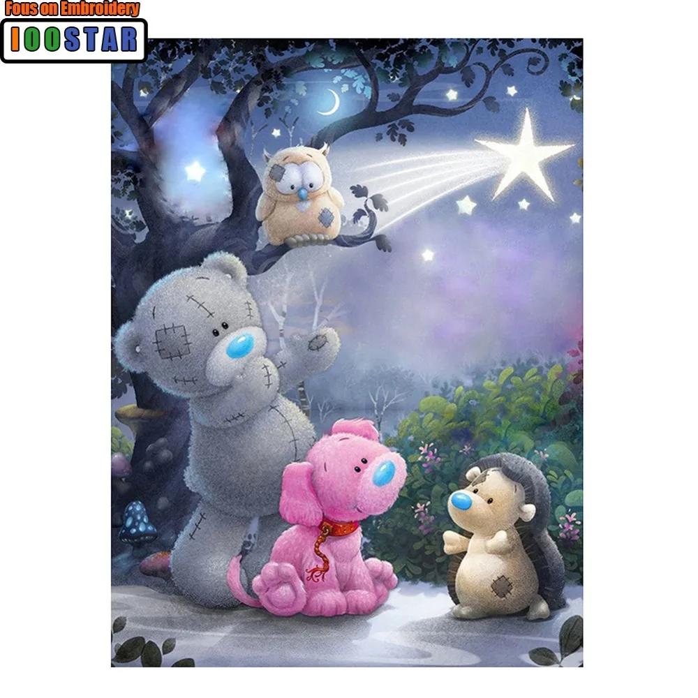 

Набор для алмазной вышивки 5D с маленьким медведем, домашний декор, мозаика для рисования, рисование бусинами «сделай сам»