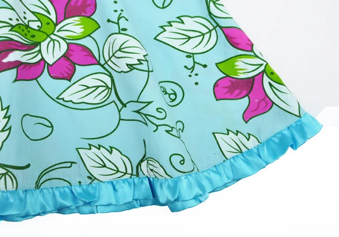 Малыш девочки платья лето 2016 цветочные Подтяжки Малышей девушки одеваются синий