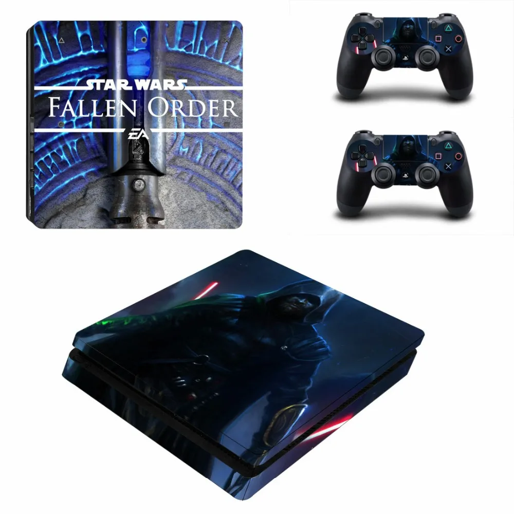 Звездные войны Jedi faved Order PS4 тонкая наклейка защитный чехол для Slim Console &amp Controller