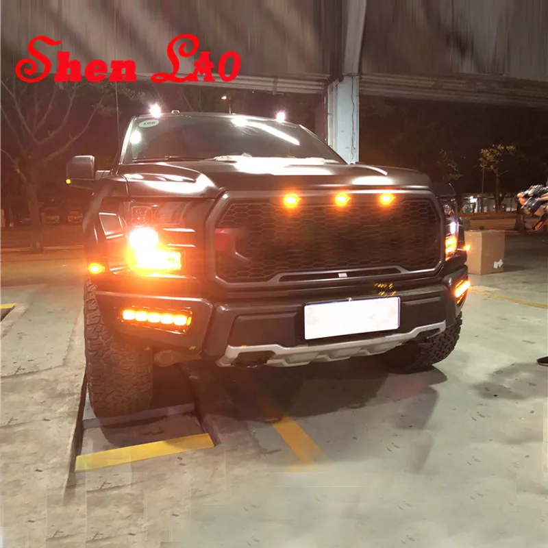 ShenLao Автомобиль Стайлинг для Форд Raptor F150 2016 2017 2018 светодиодный DRL Габаритные огни