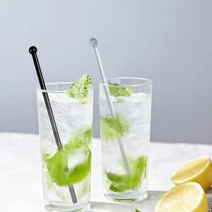 12 шт. прозрачные + черные пластиковые палочки для коктейлей помешиватель для напитков, вина, кофе, пудлер, украшение для бара KTV ECO