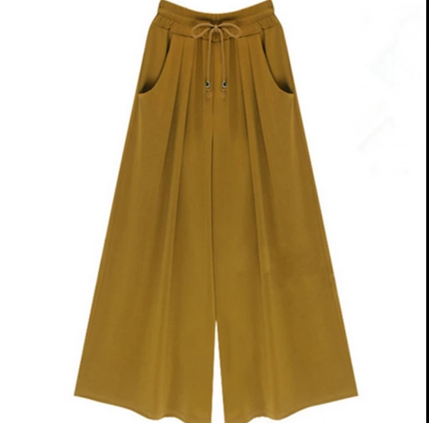 Женские широкие брюки до щиколотки большие размеры женские шаровары Mori Pantalon XXXL 6XL