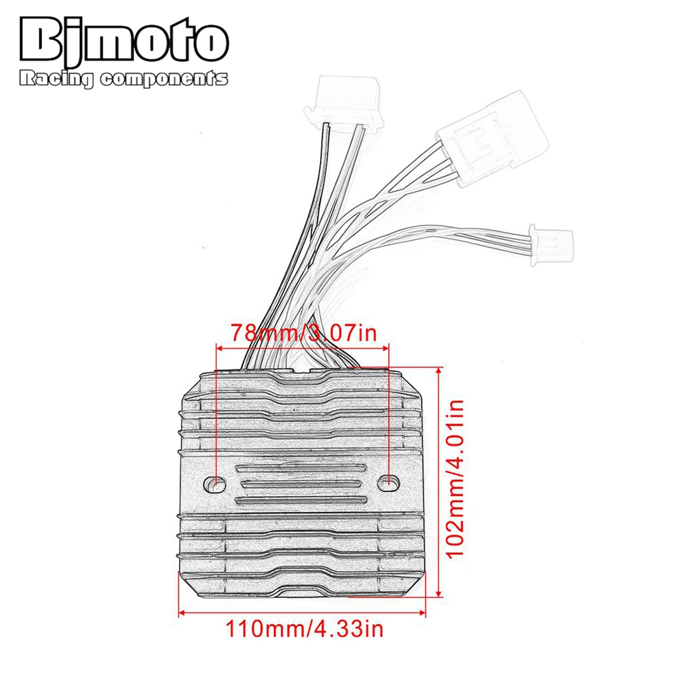 

BJMOTO 12V Motorcycle Regulator Rectifier For Polaris 700 900 RMK EFI Carb L/C 2005 2006 For Polaris 900 Switchback EFI L/C 2006