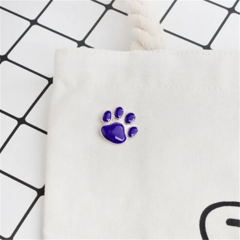 WKOUD Мультфильм Pet Paw печать собака коготь брошь эмаль фиолетовый животный принт