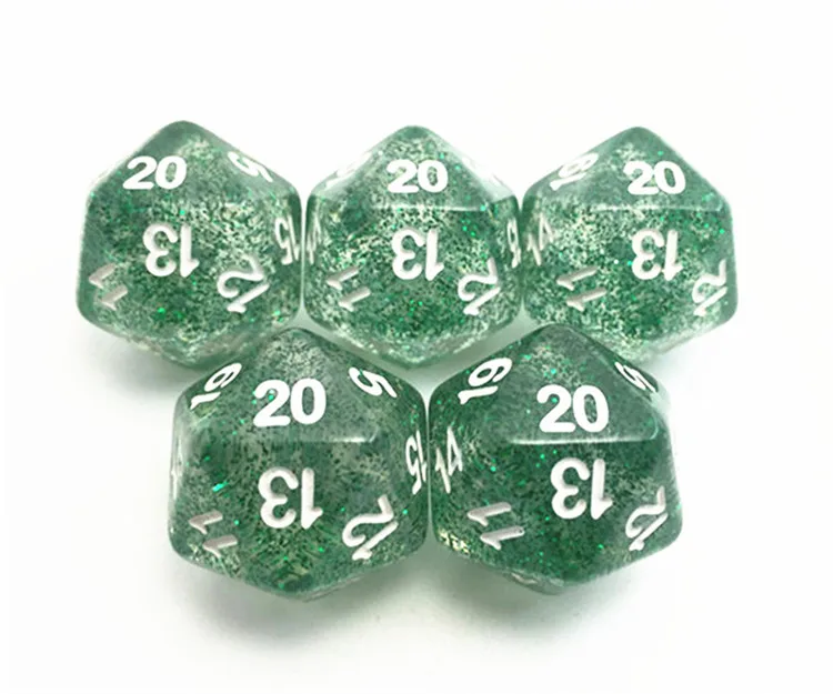 5 шт./компл. T & G Высокое качество Многоцветный D20 кости набор блестящий эффект 20
