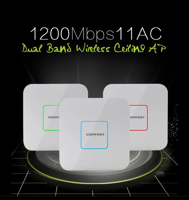 1200 Мбит/с гигабитный Wi Fi Маршрутизаторы & потолочная 802.11AC расширитель 5 ГГц + 2 4