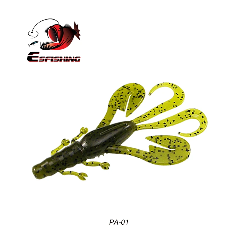 EsfishingFishing Приманка Мягкая приманка Kicker bugage 6 шт. 90 мм 7 г мягкие приманки воблеры для троллинга блестящая силиконовая приманка - Цвет: PA01