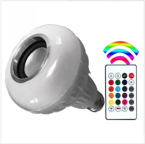 Умная Беспроводная Светодиодная лампа E27 с Bluetooth динамиком и пультом
