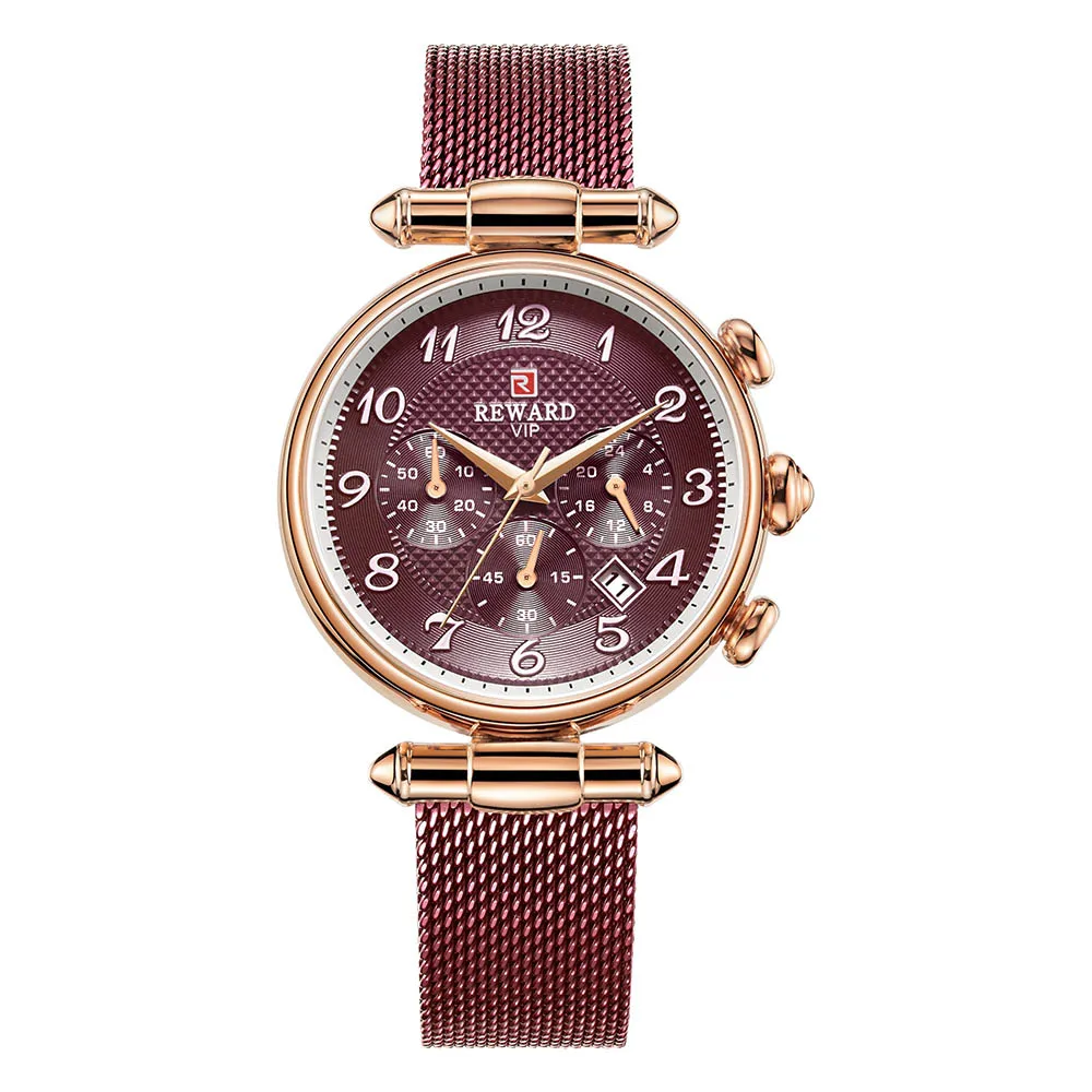 Reloj mujer, розовое золото, женские Роскошные наручные часы со стальным браслетом, женские водонепроницаемые аналоговые кварцевые часы с хронографом, Montre Femme