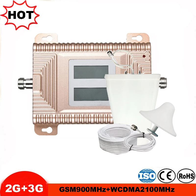 GSM UMTS повторитель 900 2100 МГц двухдиапазонный усилитель сотового сигнала 2G 900/3G WCDMA