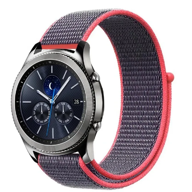 Ремешок нейлоновый спортивный для Samsung Gear S3 S2 Frontier Classic прочный тканевый браслет
