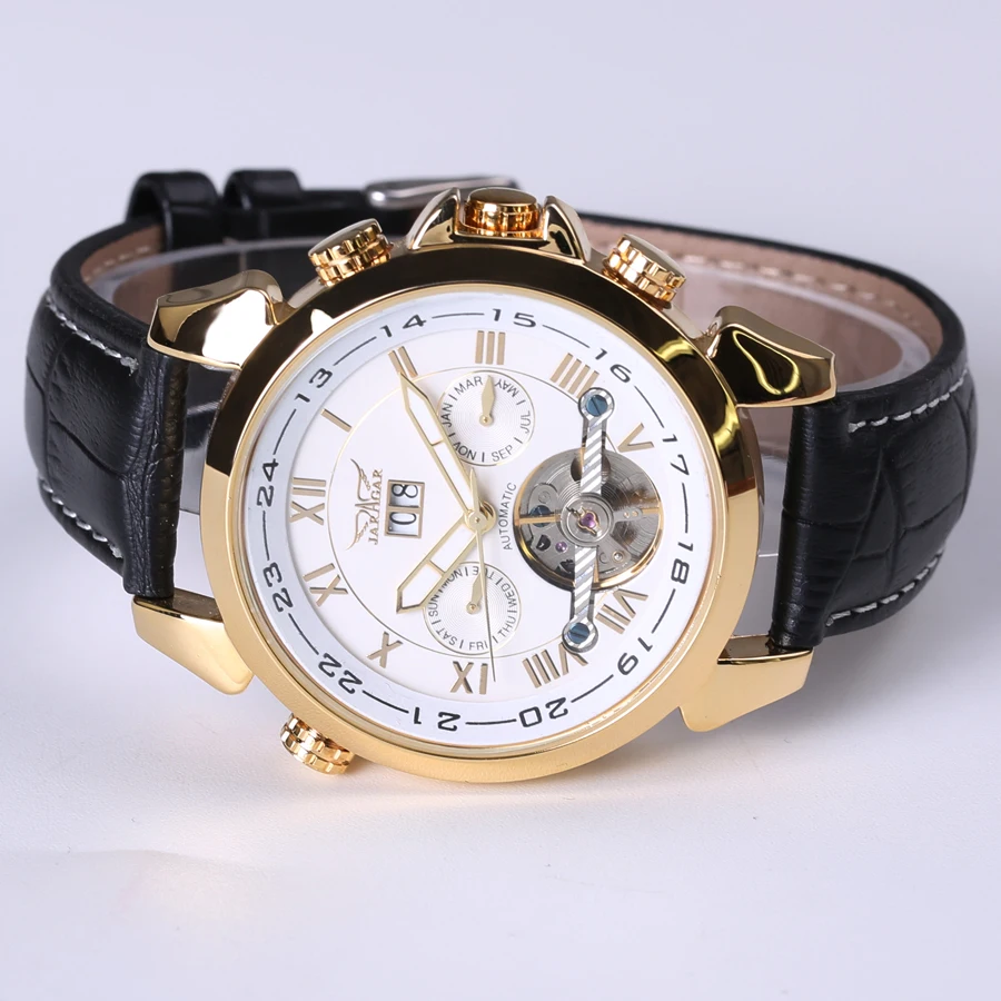 Мужские наручные часы Jaragar Роскошные автоматические механические Tourbillon с