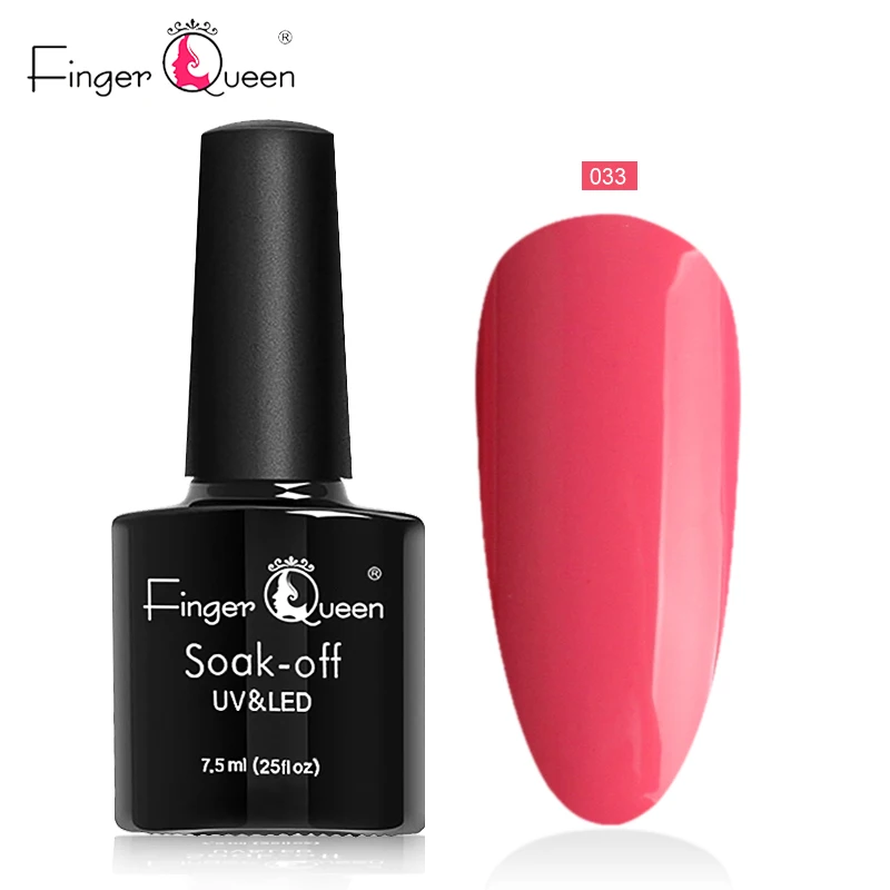 FingerQueen известный бренд Led гель 1 шт. 7,5 мл 26 цветов лак Блестящий УФ гель для ногтей прочный клей высокого качества ногтей - Цвет: GEL-17