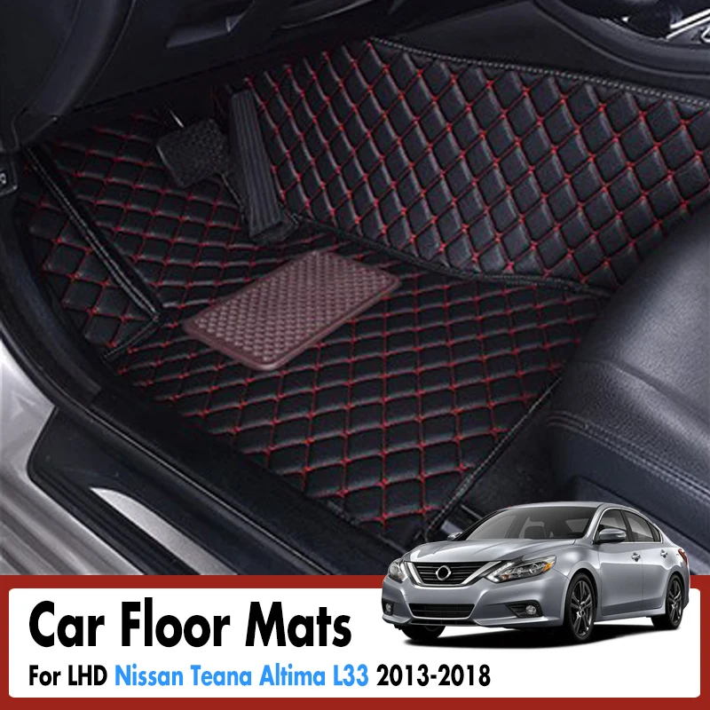LHD автомобильные коврики для Nissan Teana Altima L33 2013 авто Интерьер кожа коврик для ног колодки аксессуары