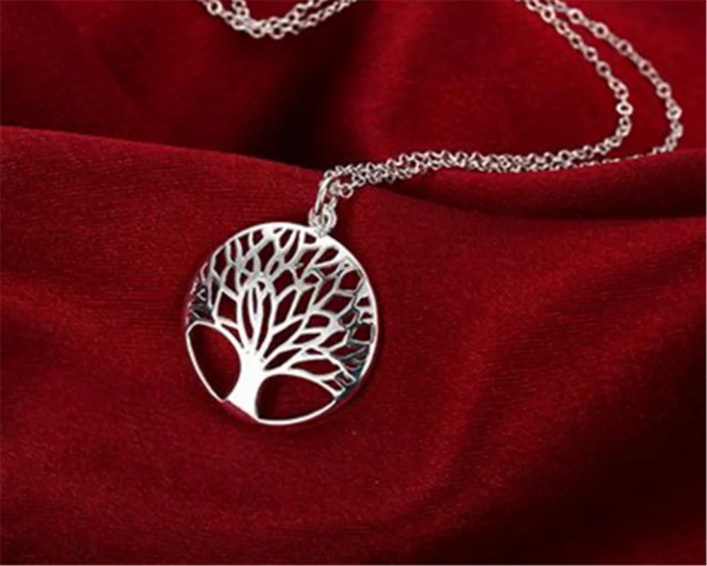 Высококачественное ожерелье из стерлингового серебра 925 пробы милое женское