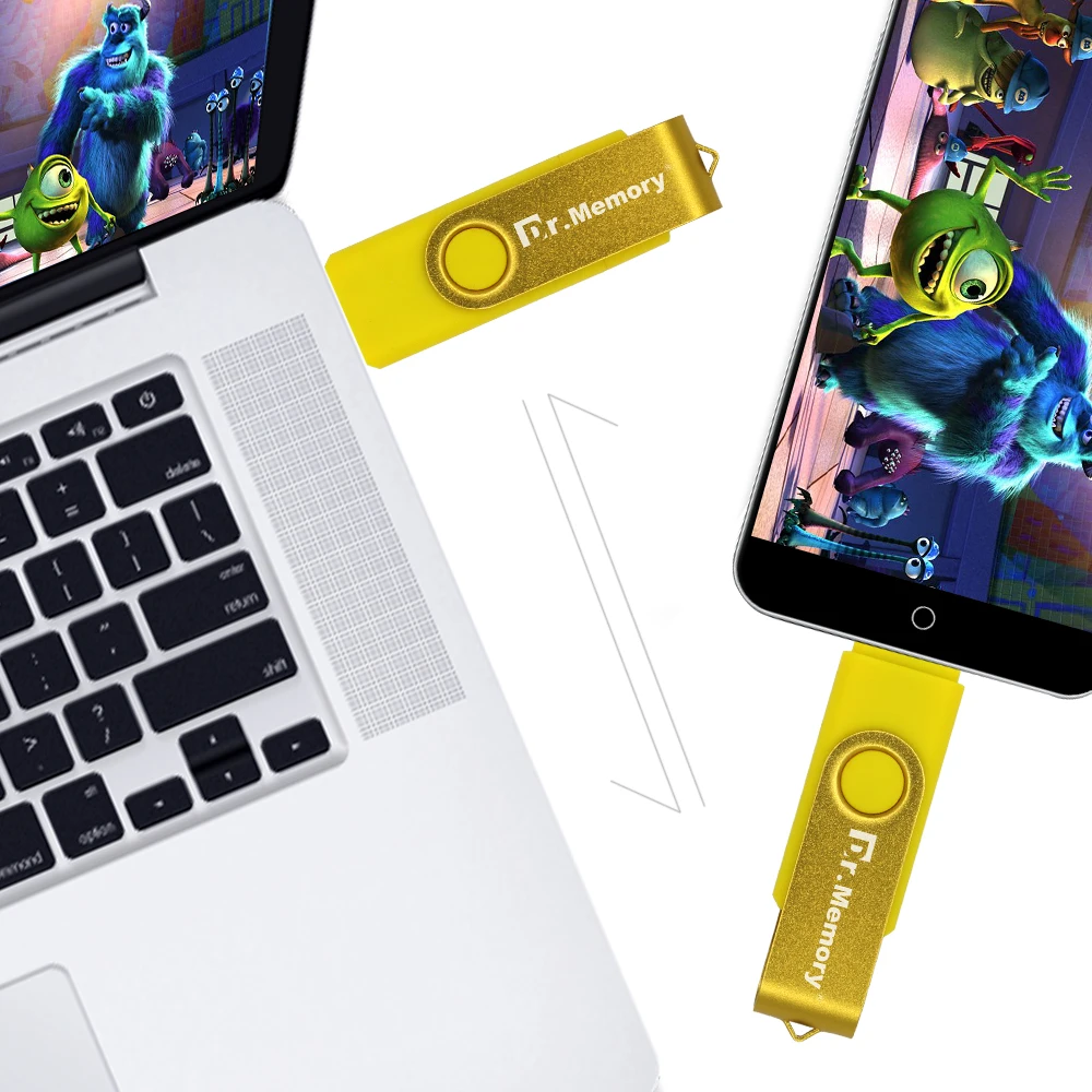 64 Гб металлическая OTG карту флэш памяти с интерфейсом usb металла Каблук 16 для Android