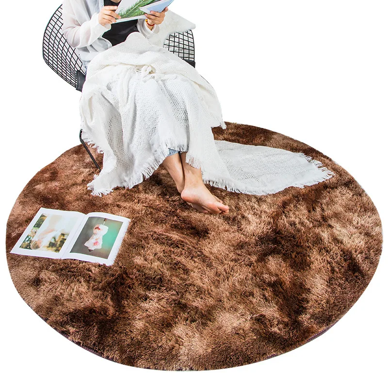 New Motley Plush Round Soft Carpets for Living Room Bedroom Fluffy Rugs Home Decor Shaggy Carpet Cloakroom Tea Table Floor Mats