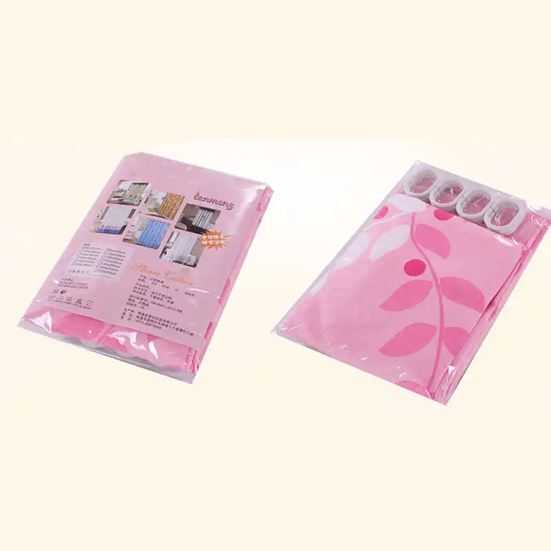 Занавески для душа с узором в виде розовых листьев плотные водонепроницаемые