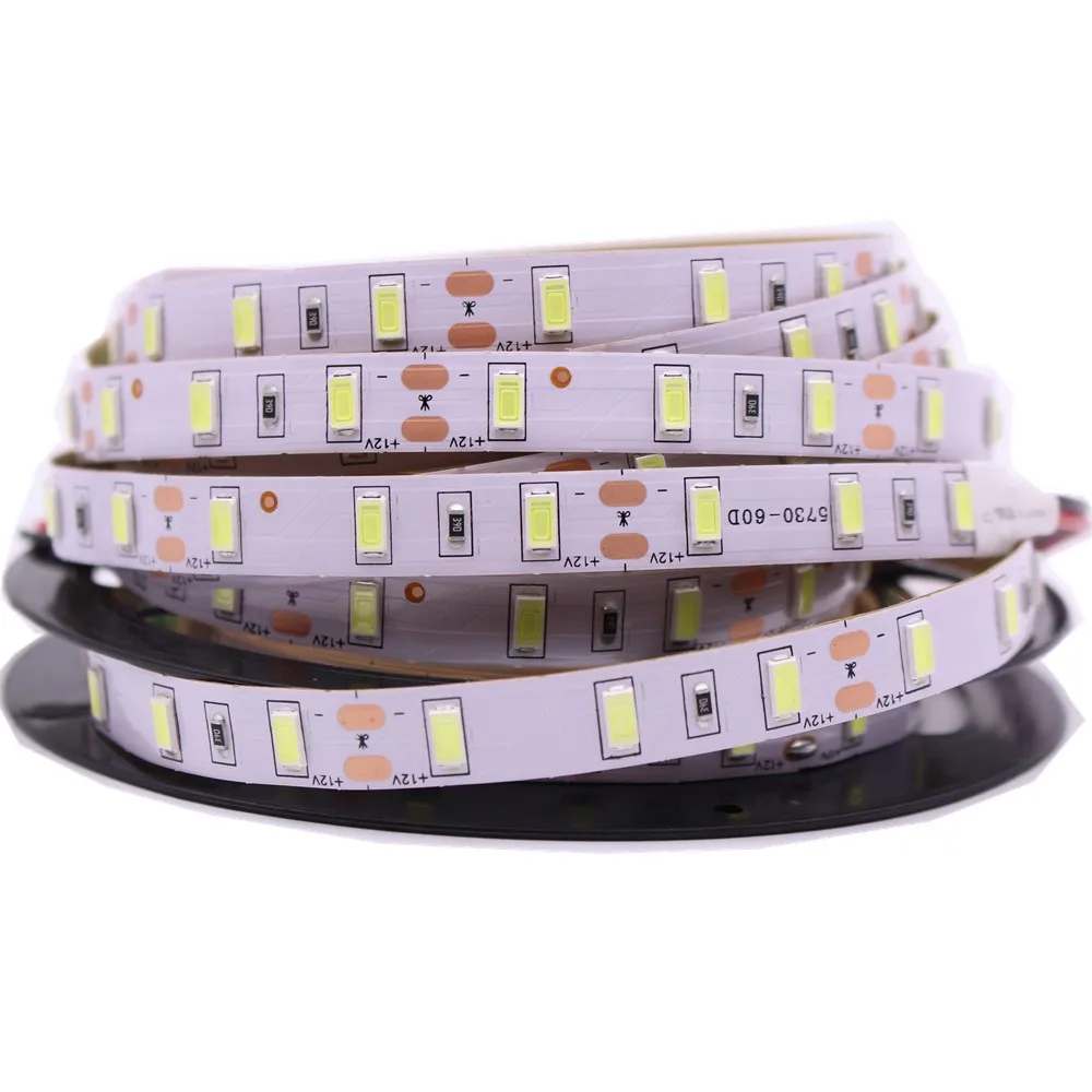 SMD 2835 5630 5050 60/120/240/480 светодиодов/m цветных(RGB) светодиодных лент: 5 м 300/600/1200/2400 светодиодов/M DC12V 24V W RGB LED полосы света Гибкие светодиодные ленты