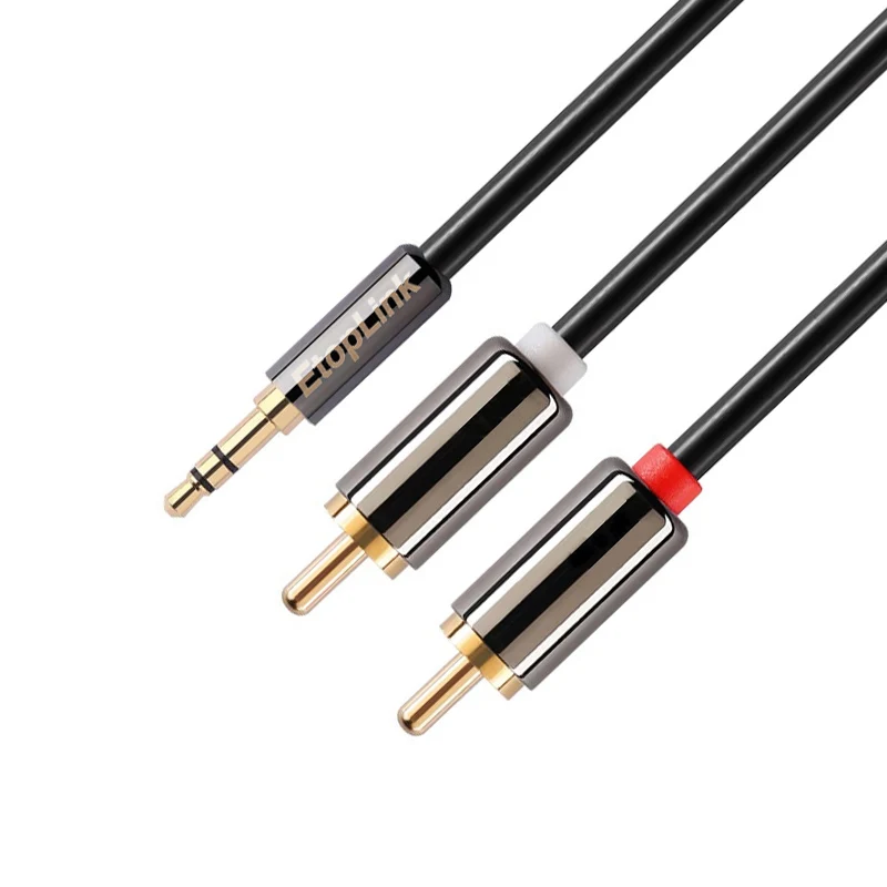 Кабель EtopLink RCA с разъемом 3 5 мм на 2 аудиокабель м КАБЕЛЬ 2RCA для Edifer домашнего