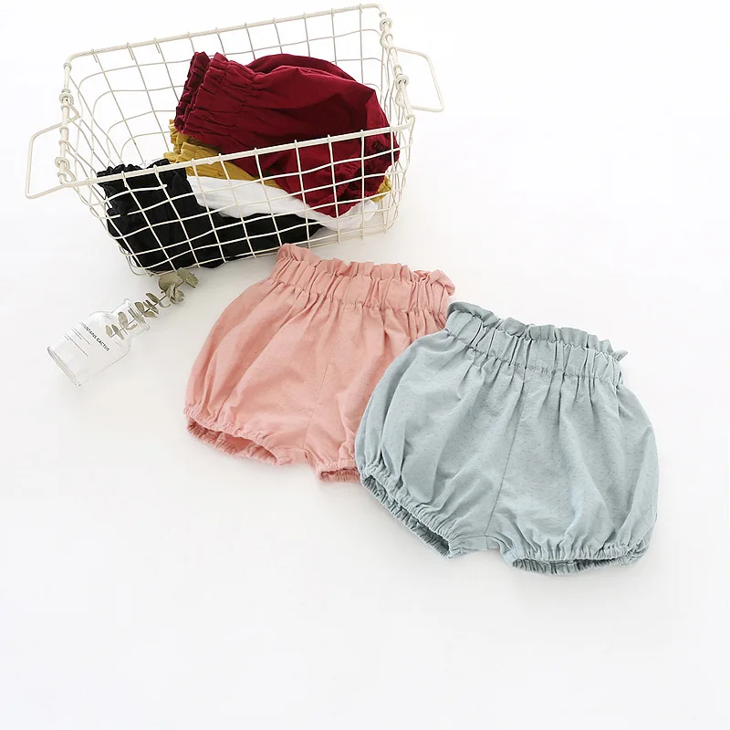 Baby Girls Shirts Children 2019 New Spring Autumn 1-5 Year Old Waist Agaric Lace Pants Big PP Bloomers |