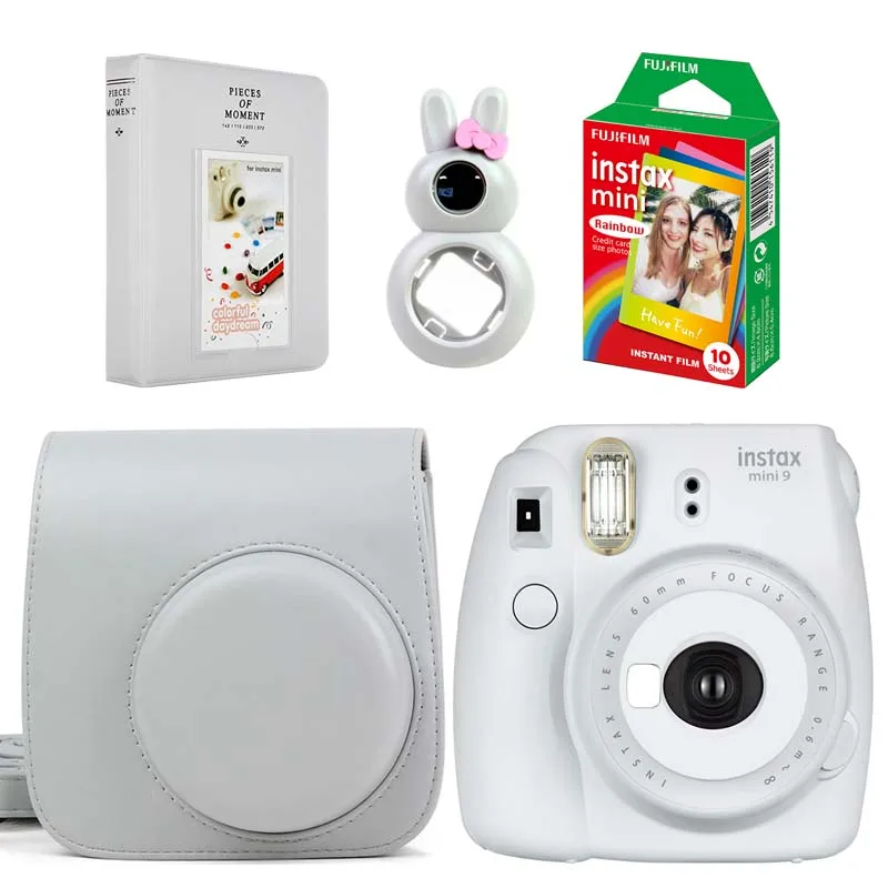 Мгновенная фотокамера Fujifilm Instax Mini 9 5 цветов с радужной пленкой кожаный чехол для