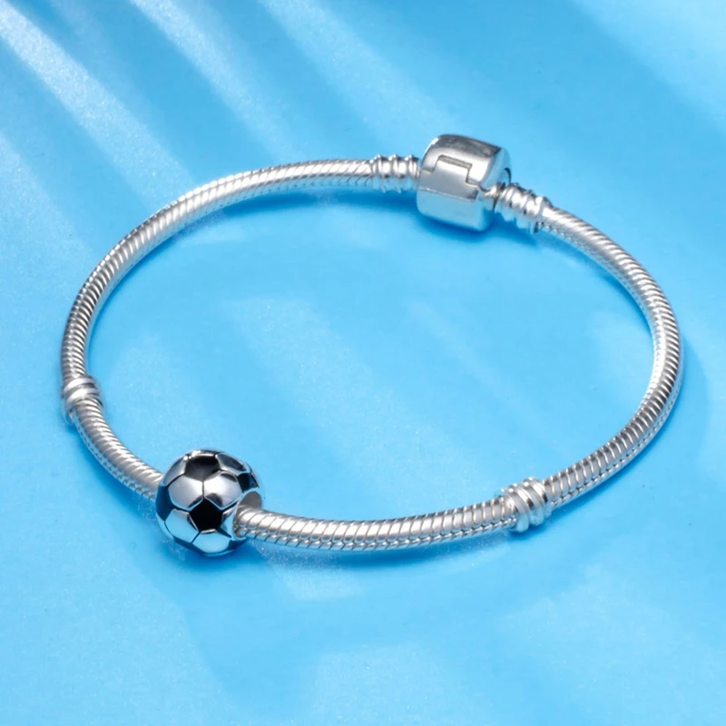 Sambaah эмалированный футбольный Шарм из стерлингового серебра 925 пробы