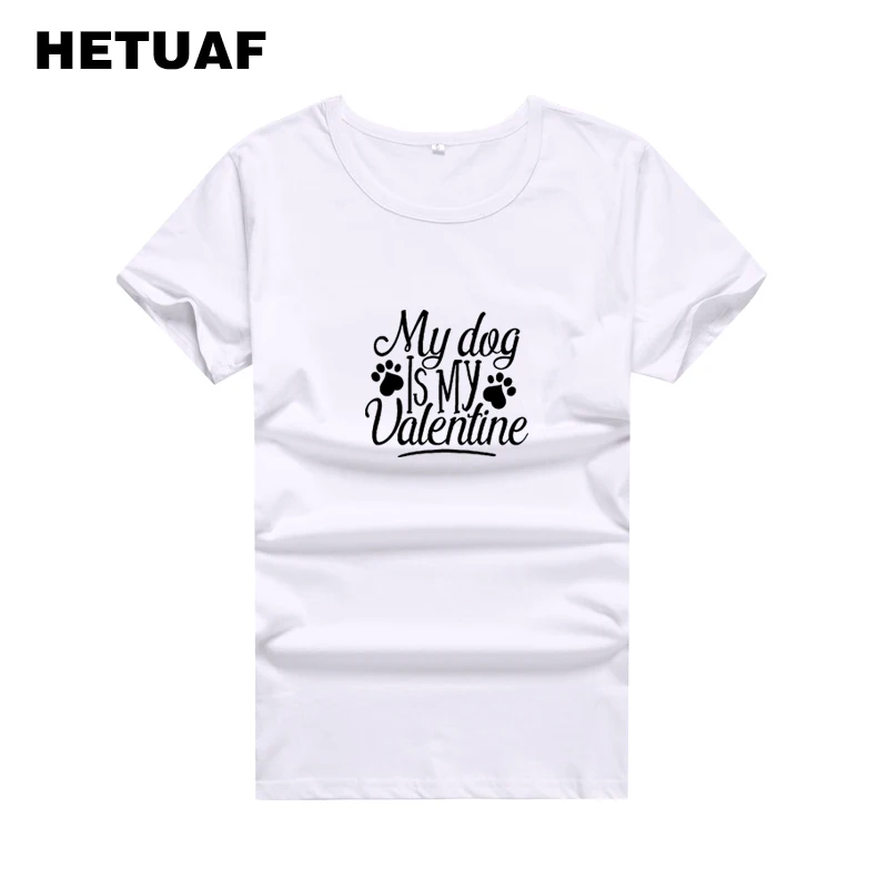 HETUAF 2018 милые летние принтовые тройники Для женщин свою собаку мой Валентин след