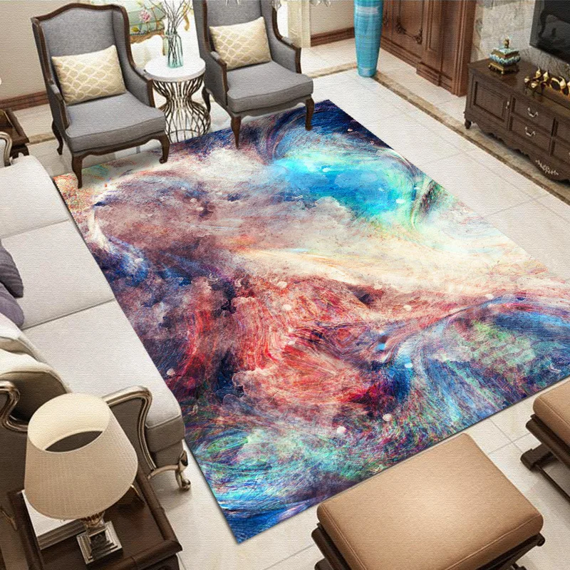 

Nordic style Big Size Carpet Galaxy Space 3D Print Rug Flannel Parlor Area Rugs Bedroom Decor Carpets for Living Room Home Mats