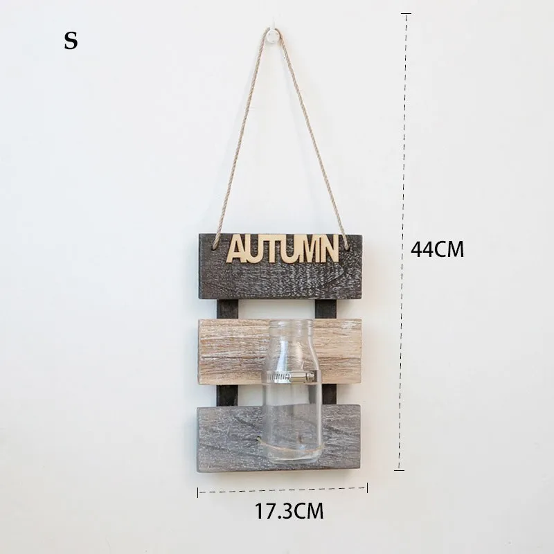Wall Hanging Plant Pot Hydroponics Plant Glass Vase Indoor Garden Vertical Flower Pots Hanging Planter Home Decoration - Цвет: S Autumn