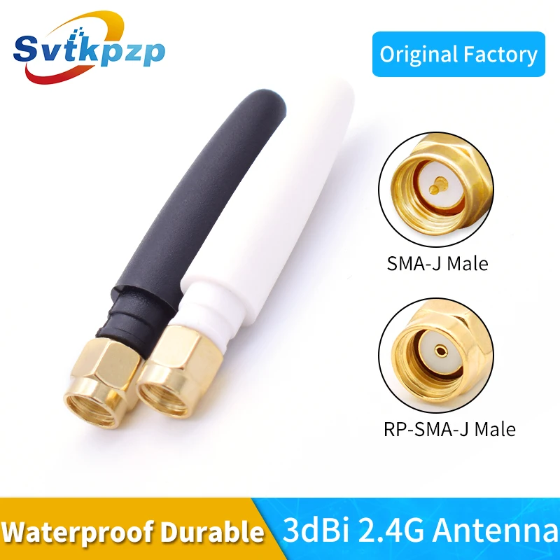 

High Gain 3dBi WIFI Antenna Rubber Pepper SMA & RP SMA Male Connector Omni directional 2.4g Antennas Long Range Booster Aerial