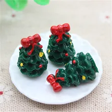 10PCS Kawaii Resin 3D Christmas Tree Flatback Cabochon Embellishment Accessories DIY Scrapbooking Cr
