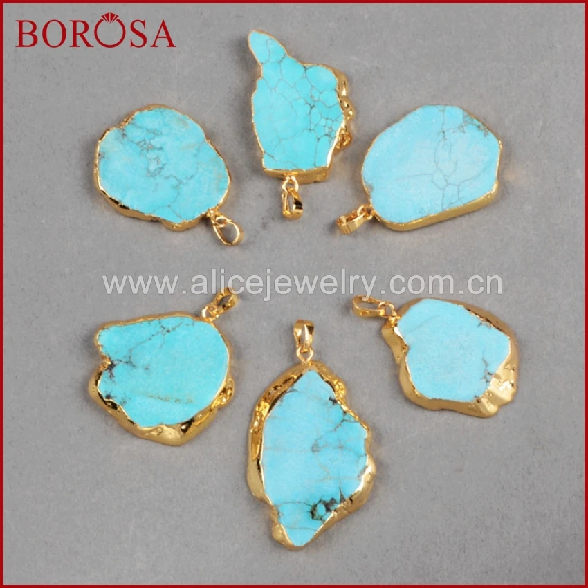 BOROSA золото Цвет произвольной формы синий говлита каменный друзовый