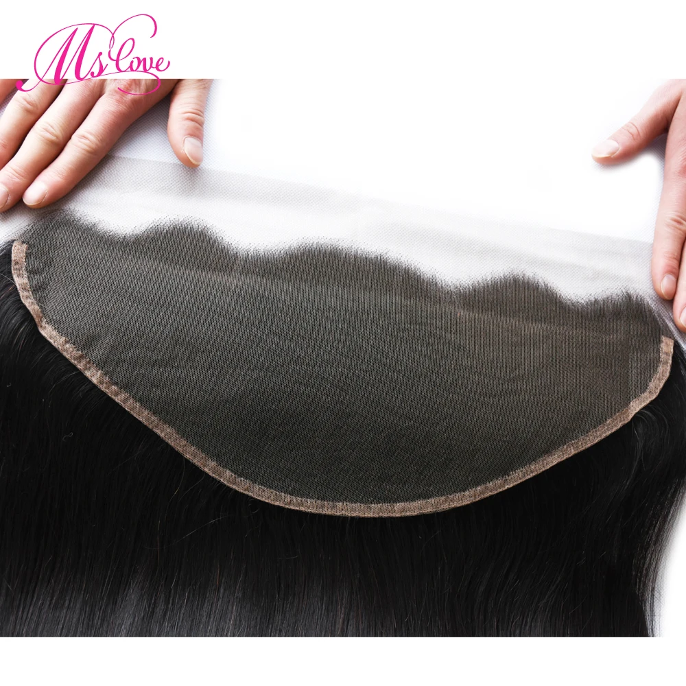 MS Love бразильские Прямые предварительно выщипывающиеся уши к Ear13x6 кружева