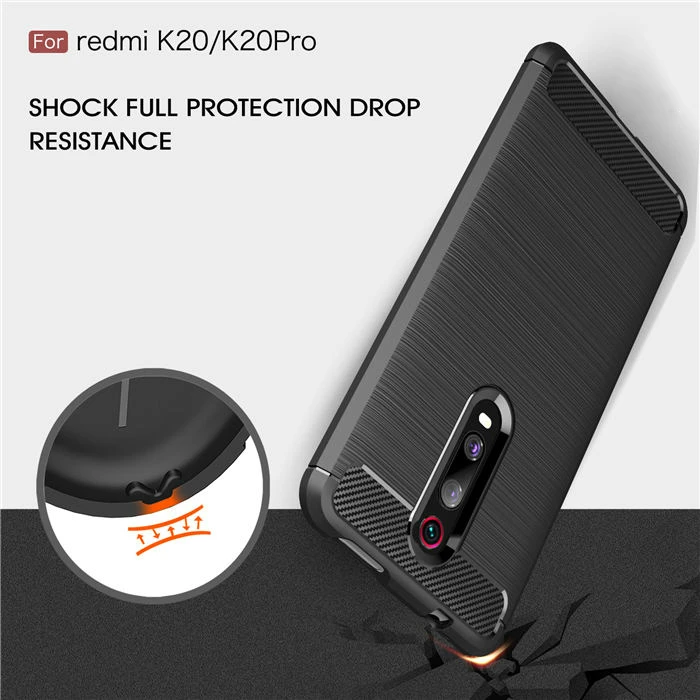 Чехол из углеродного волокна для Xiaomi Redmi K20 Pro Note7 ударопрочный защитный чехол Mi 9T 7