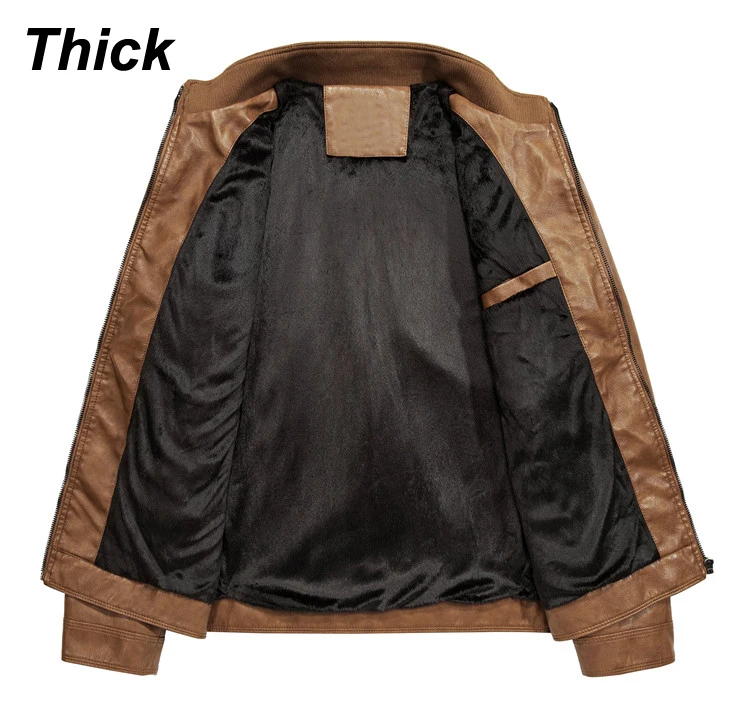 Мужские кожаные куртки NaranjaSabor, 5XL, куртка из искусственной кожи со стоячим воротником, Мужская мотоциклетная кожаная куртка, Повседневная приталенная Мужская брендовая одежда