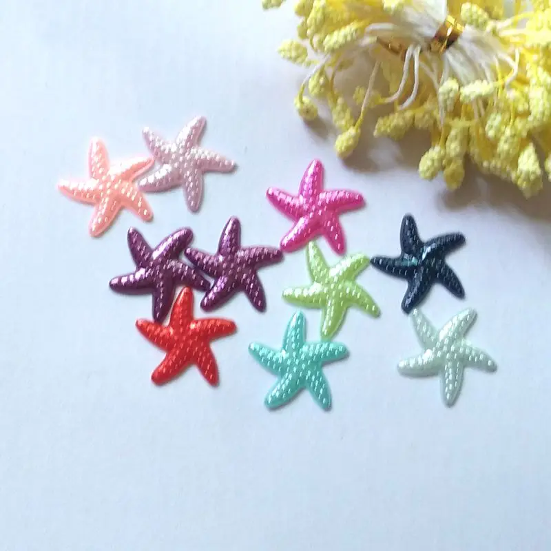 200 шт./пакет мини Морская звезда крафтовое украшение красочные полимерные