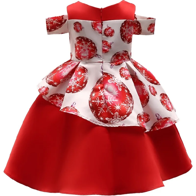Новинка 2019 платье для девочек на день рождения с надписью snow stamp Рождество